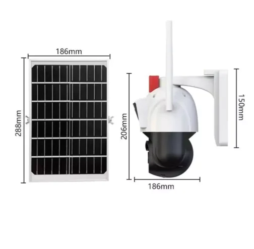 Cameră Supraveghere 4G cu Panou Solar, 2 Camere Video Integrate, Autonomă, Exterior - imagine 2