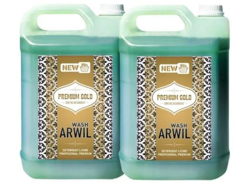 Pachet 2x Detergent lichid cu bicarbonat Arwil Gold – curățenie profundă, neutralizare miros & protecție haine